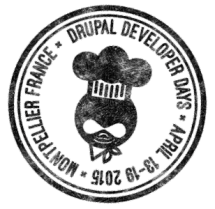 Logo DrupalDevDays Montpellier inversé pour fond blanc