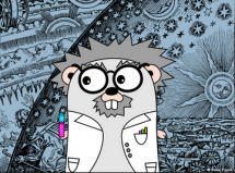 Dessin d'un Gopher barbu au tableau
